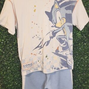 Boys Sonic the Hedgehog Blue Short Set w/ Hood